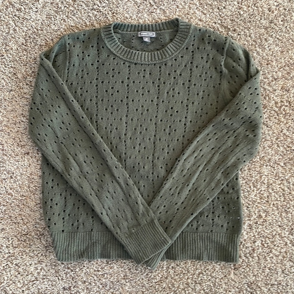Point Sur Army Green Comfy Sweater